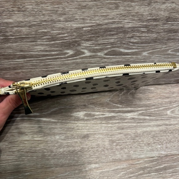 Kate Spade New York Flamingo Dot Zipper Top Pencil Pouch - Picture 3 of 9